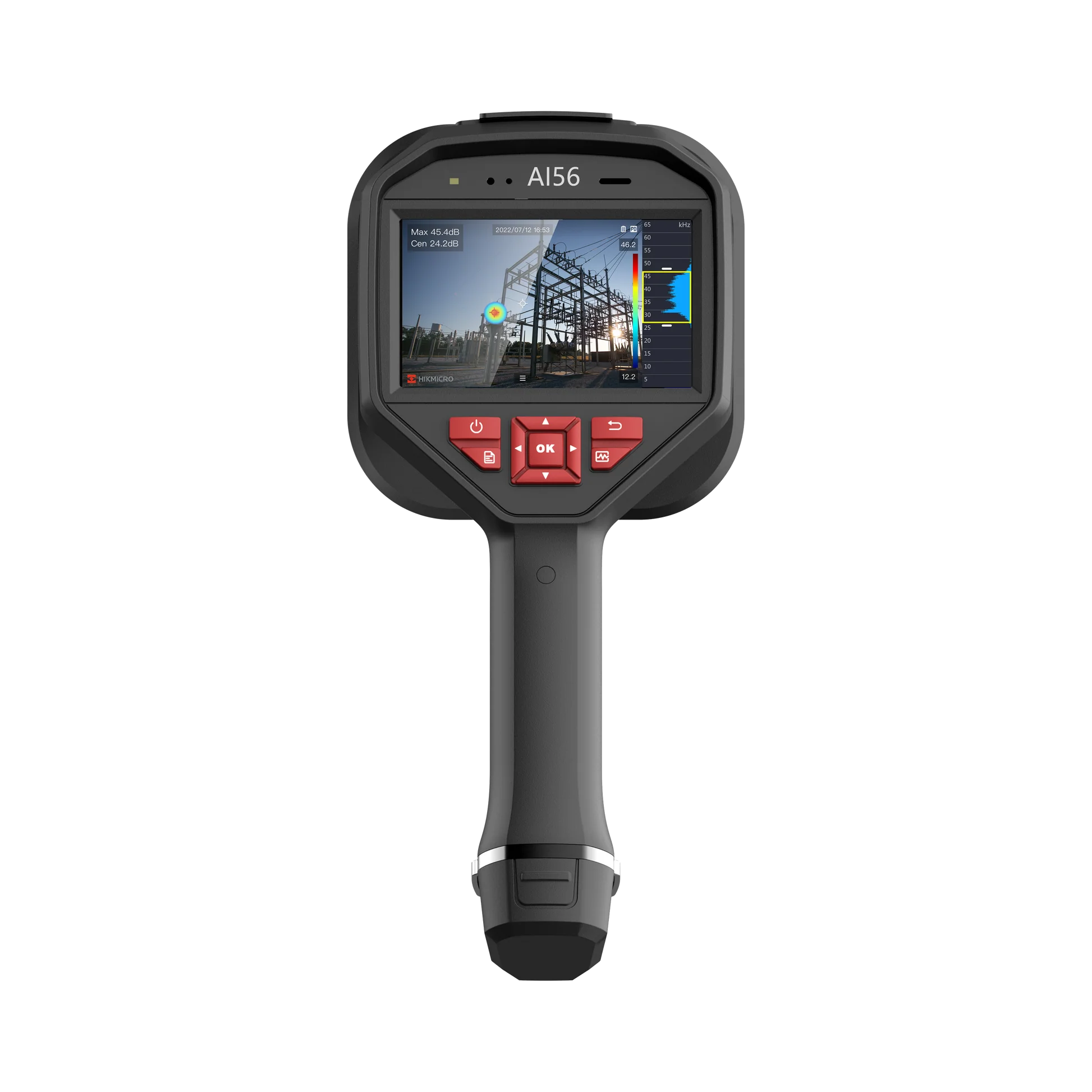 Cámara de imagen acústica HIKMICRO AI56 para descargas parciales y fugas de aire comprimido