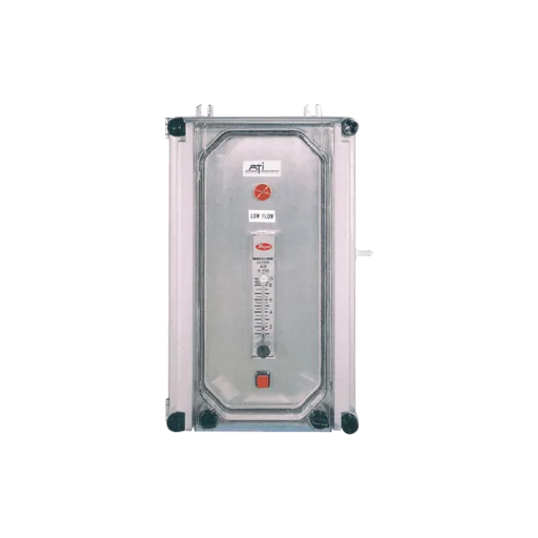 Badger Meter A21 Gas Sampler: sistema de muestreo de gas con caudalímetro en el panel frontal y carcasa NEMA 4X
