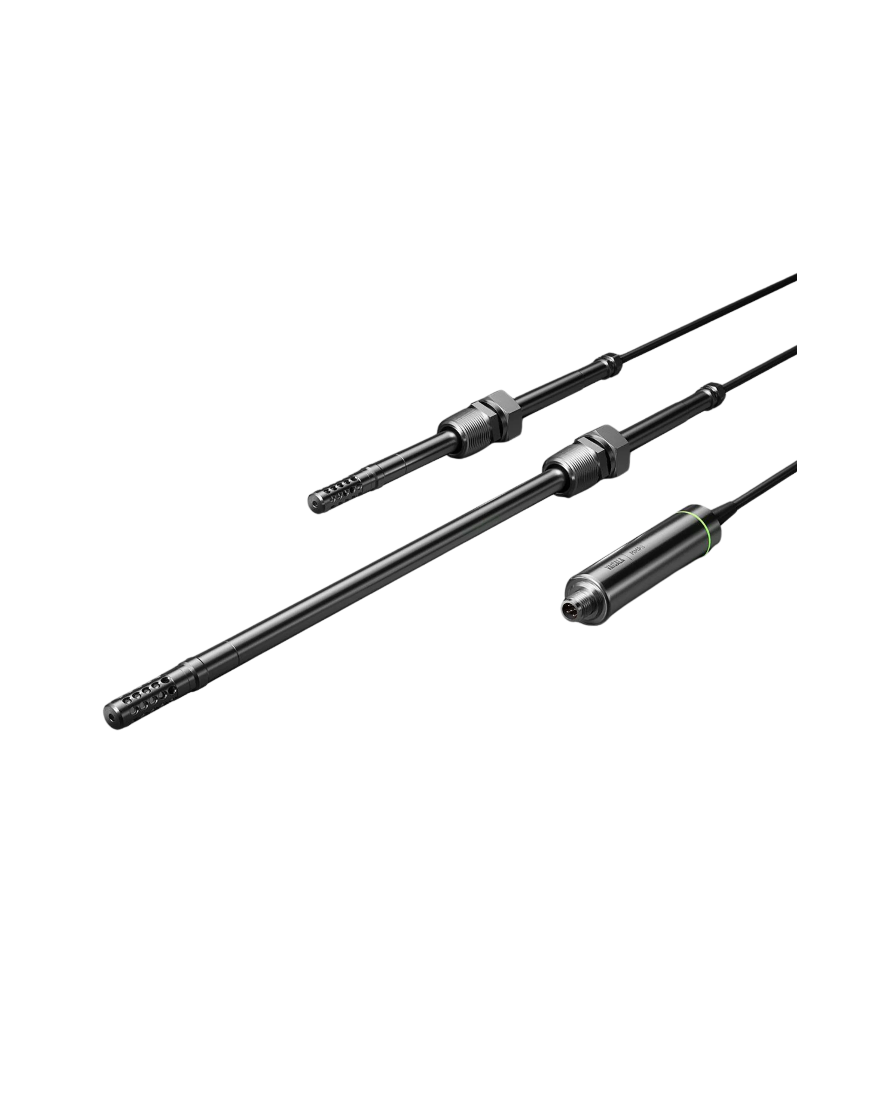 Sonda Vaisala MMP8 de humedad en aceite, con su vástago de acero inoxidable y racor de proceso