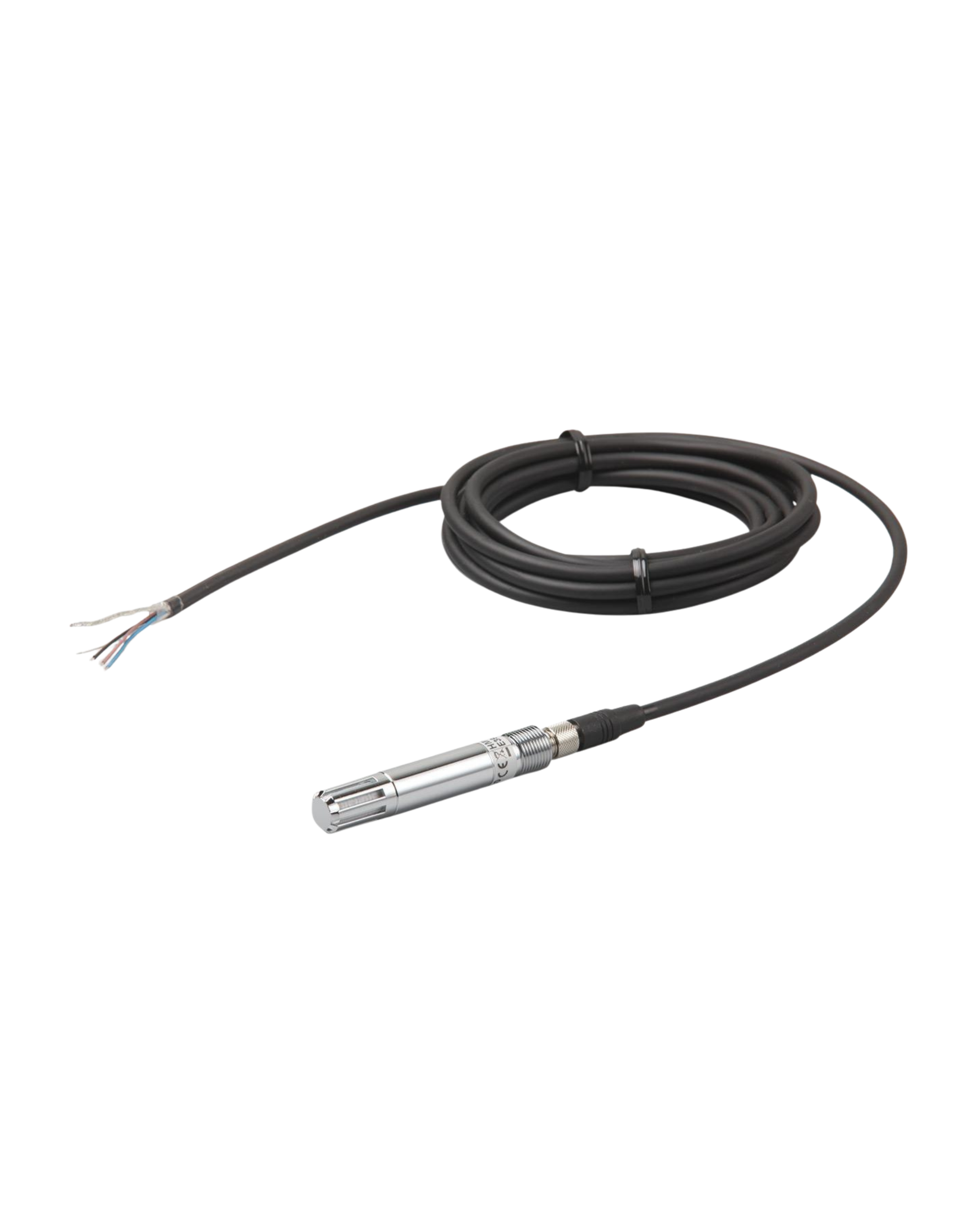 Sonda de humedad y temperatura Vaisala HMP60, de acero inoxidable, con su cable y conector M8